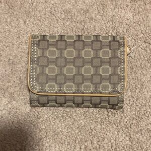 Small Wallet in Olive Geometric Print-NWOT